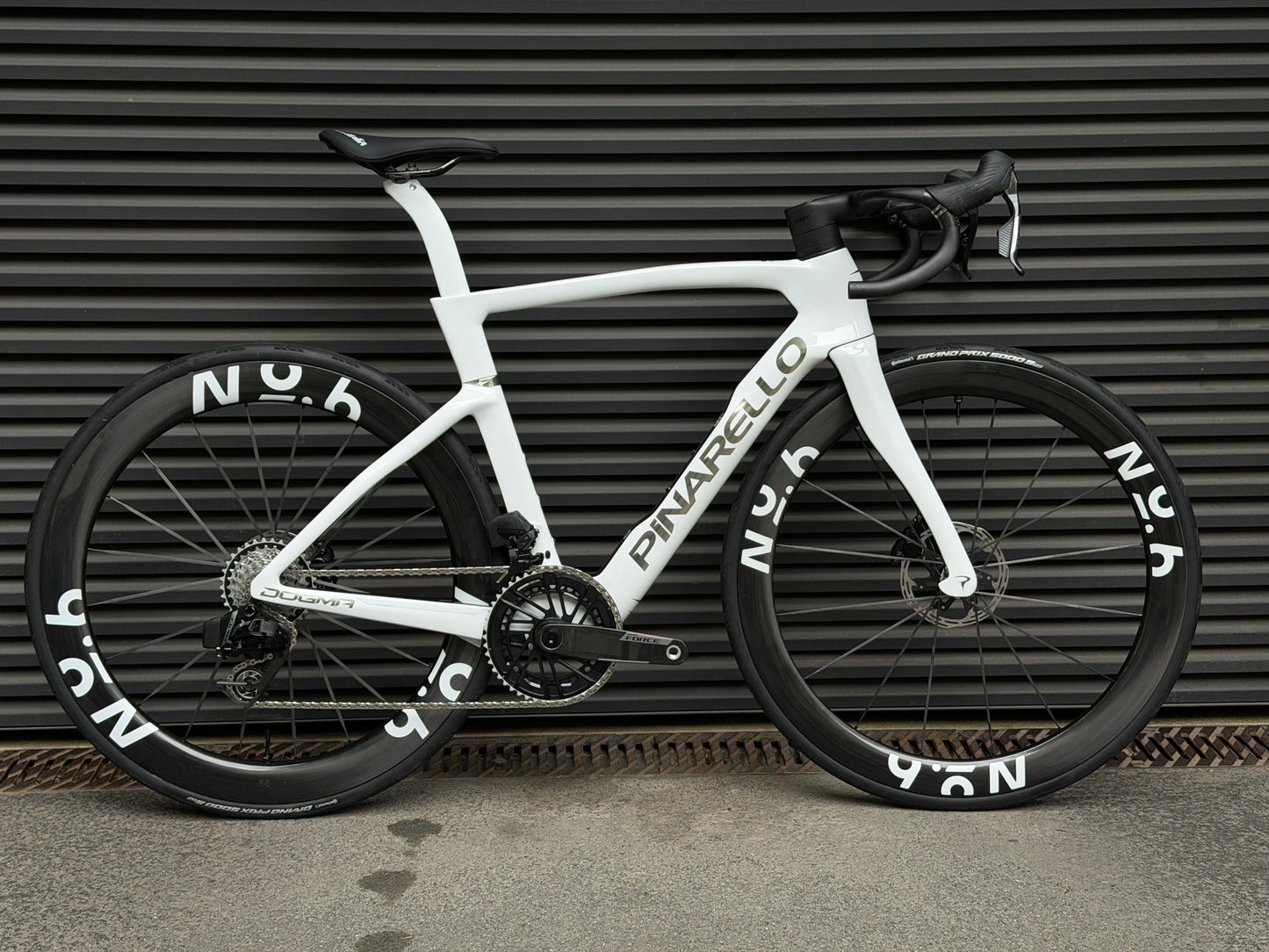 Pinarello Dogma F Crystal White | SRAM Force AXS E1 | Number Six 52/58