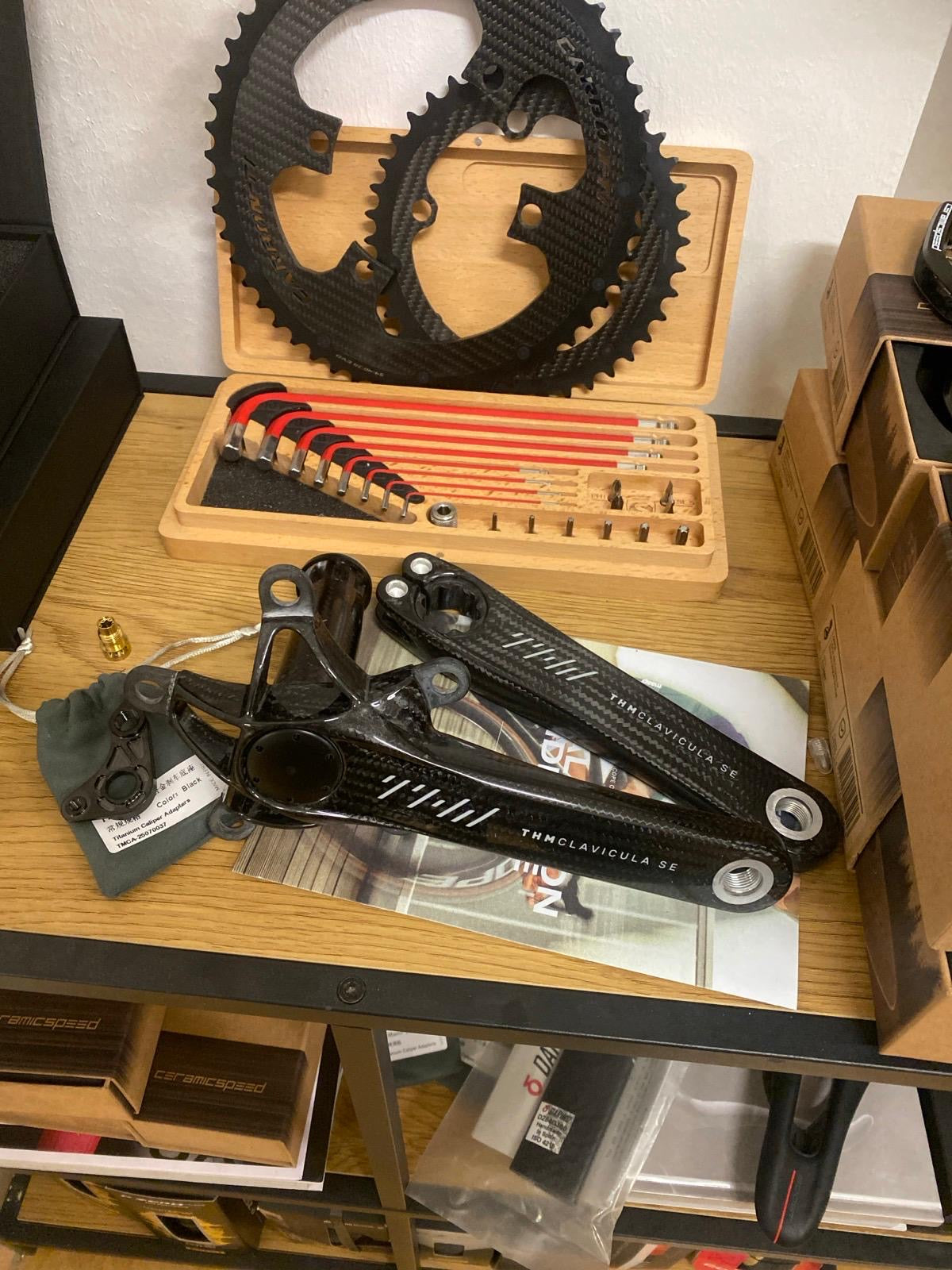 THM Clavicula SE 3K Gloss Carbon Kurbel - Carbon Ti - Shimano / Sram